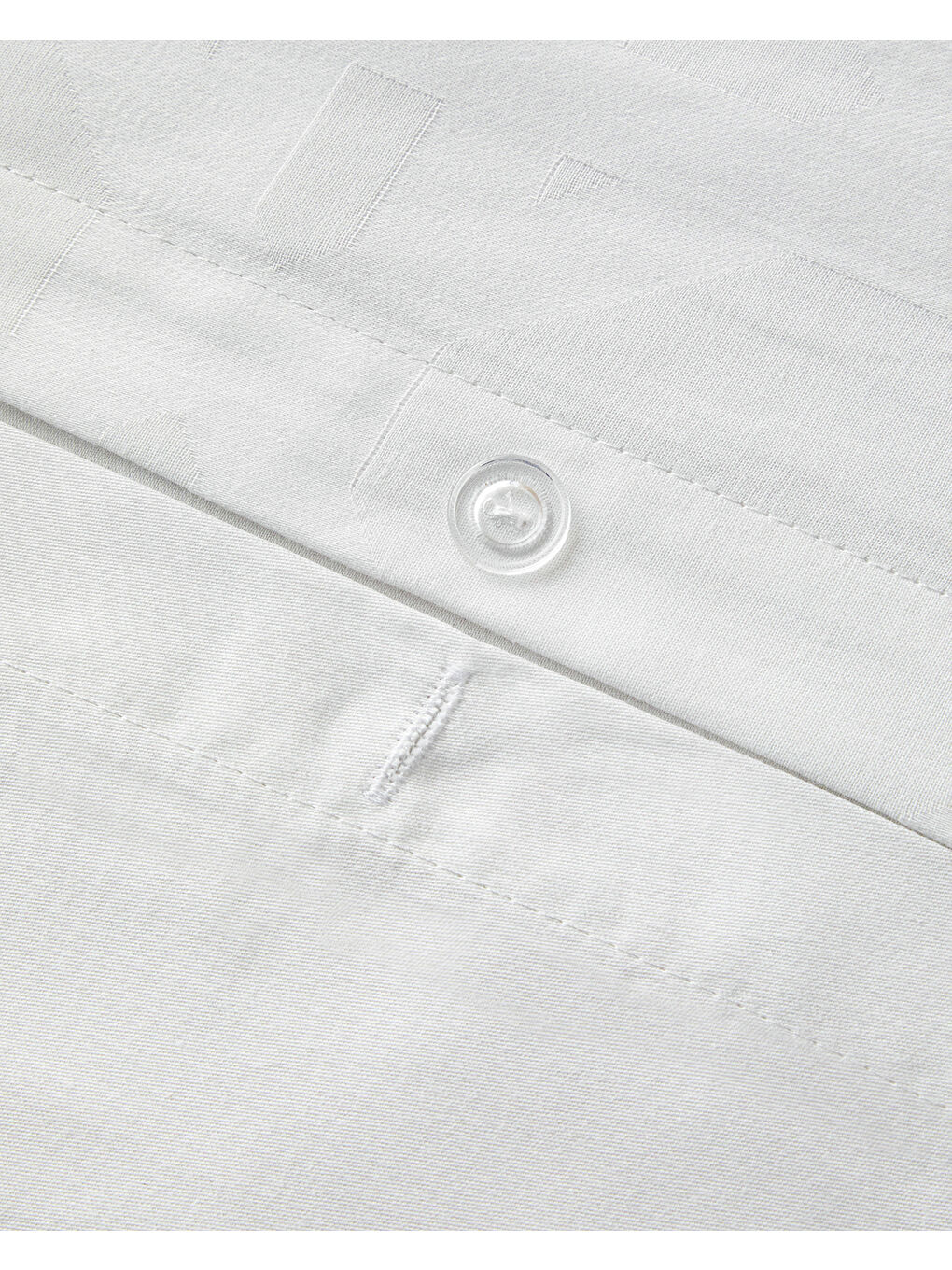 Verona Jakarlı Pamuk Saten Super King Nevresim Takımı 260x220 cm Kırık Beyaz-4