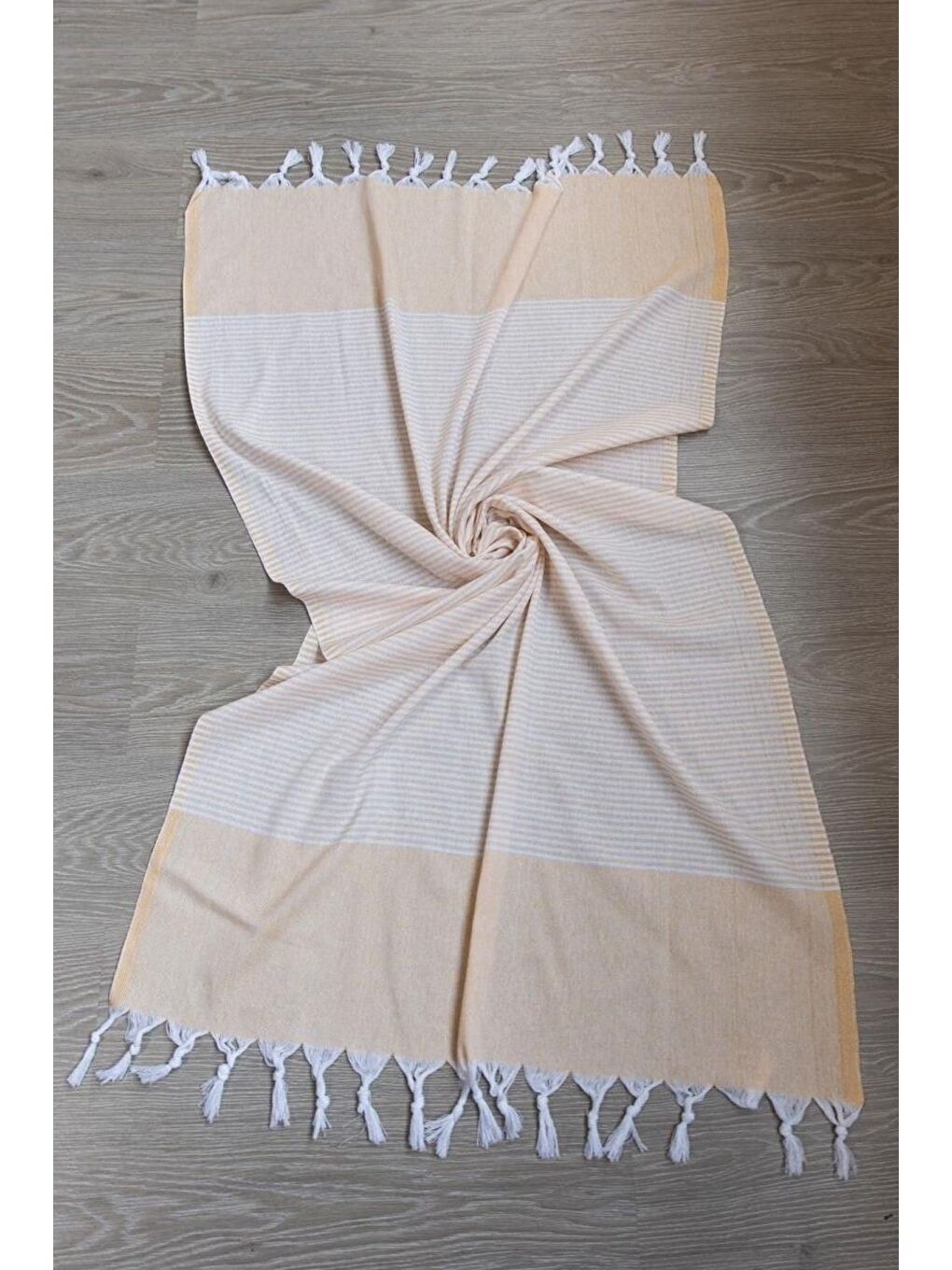 Sarı 2 Adet %100 Pamuk Peştemal Büşra SARI/90X180-4