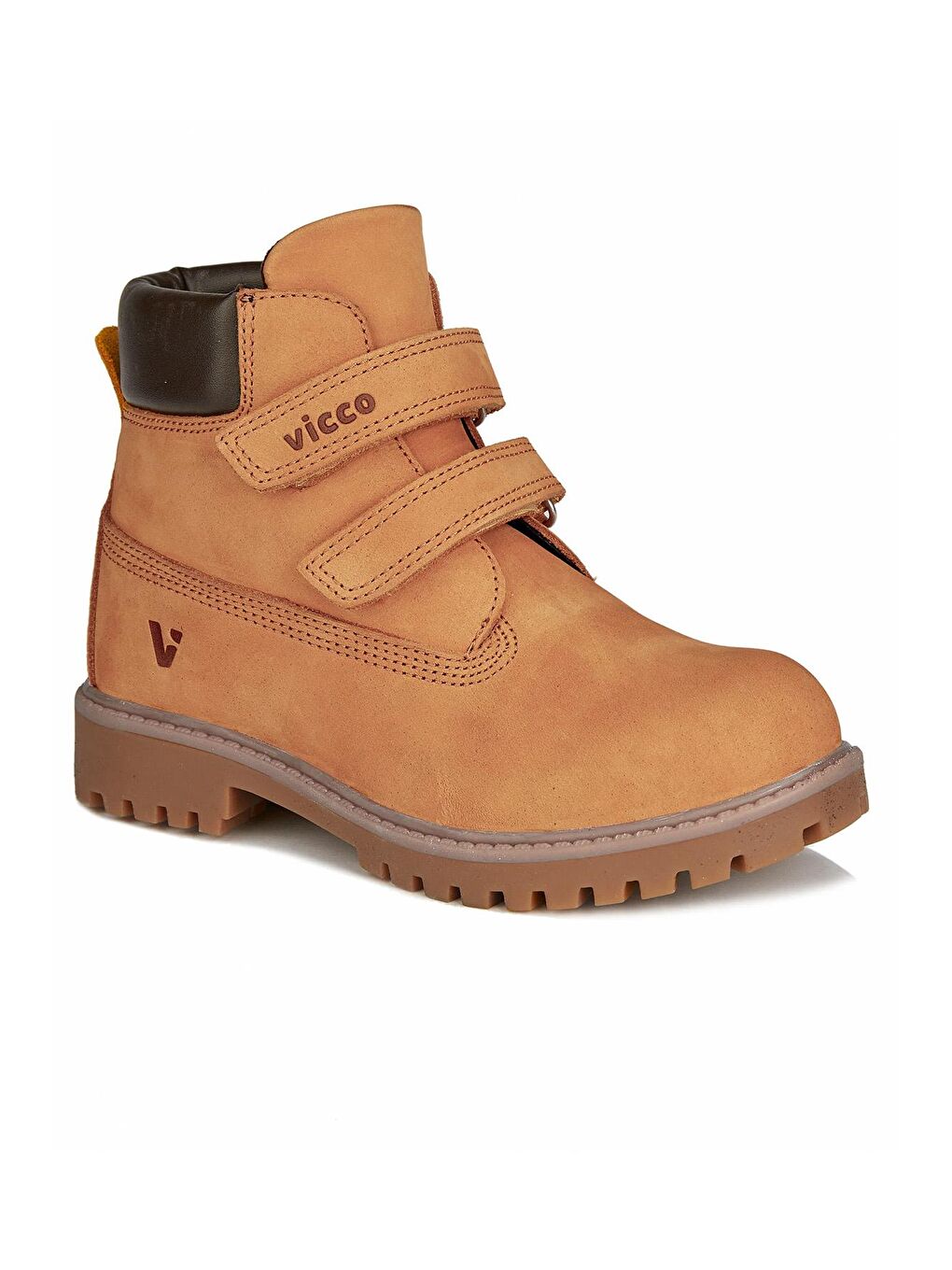 Sarı Napa 915.19K.351 Hakiki Deri Cırtlı Erkek Çocuk Bot Ayakkabı-1