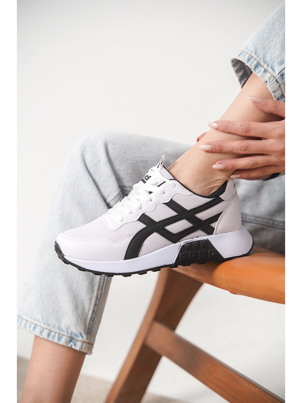 Beyaz D0120 Günlük Ortopedik Kadın Sneaker Spor Ayakkabı-2