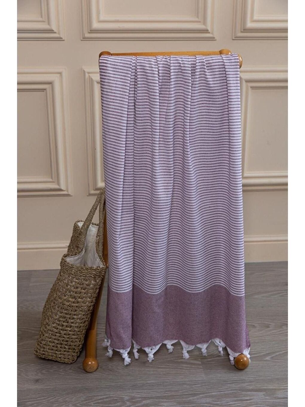 Lila 2 Adet %100 Pamuk Peştemal Büşra LILA/90X180