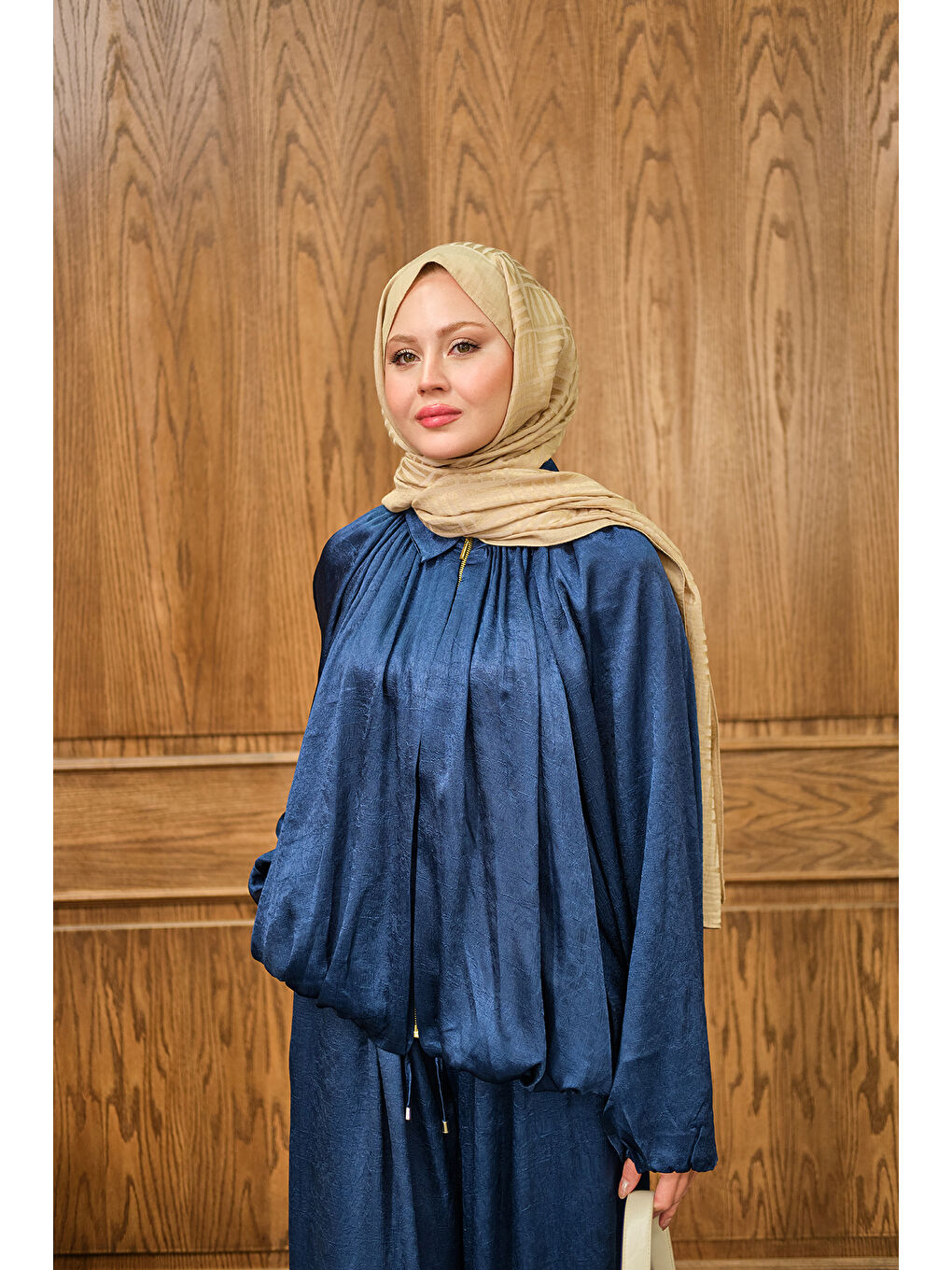 Kadın Gizli Fermuar Detay Takım Lacivert-3