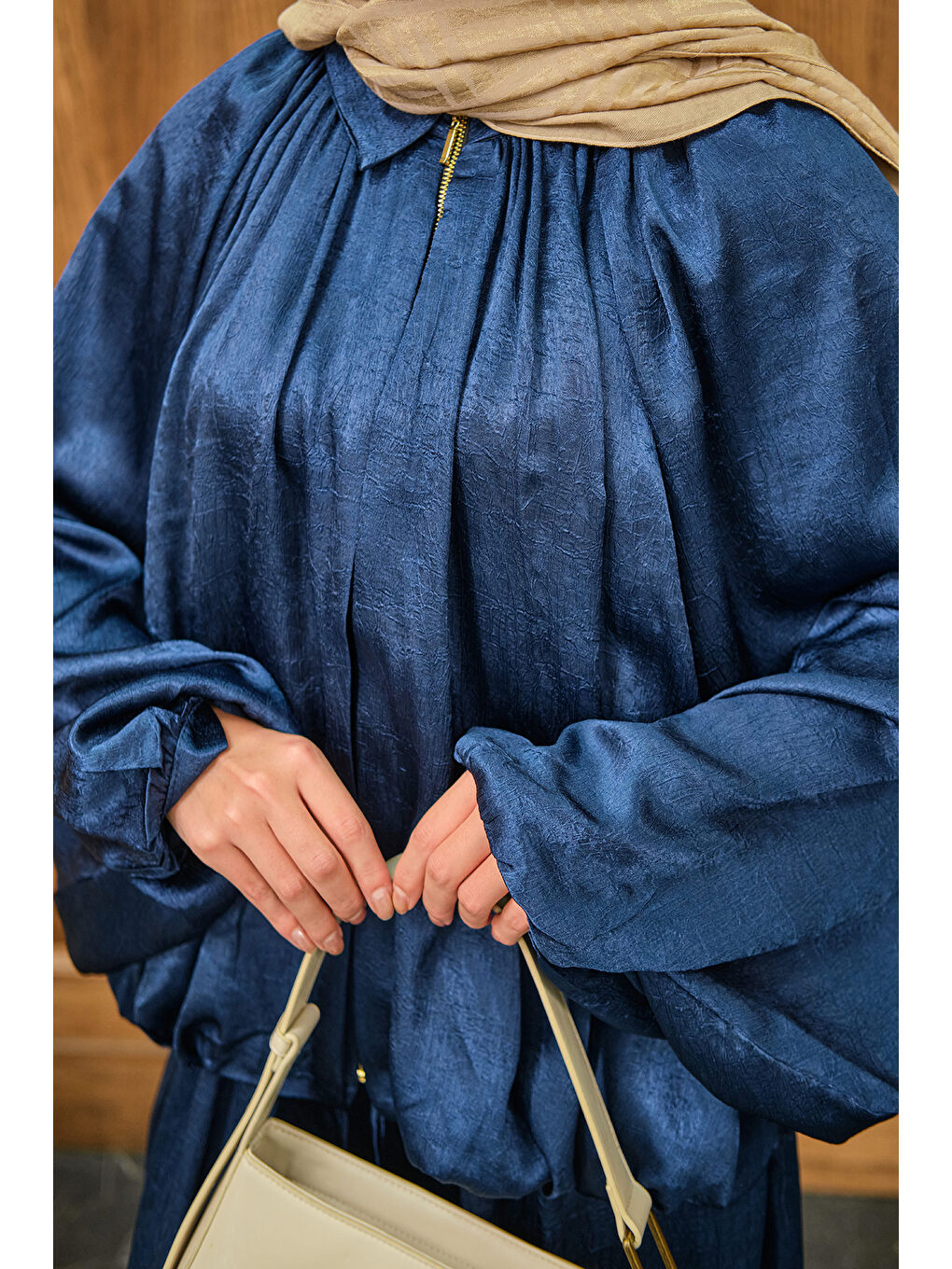 Kadın Gizli Fermuar Detay Takım Lacivert-4