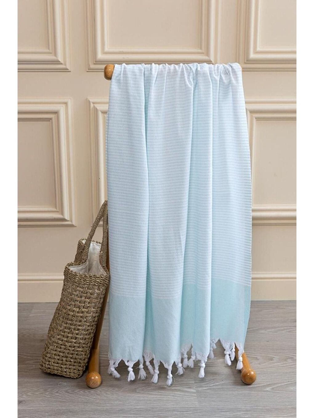 Mavi 2 Adet %100 Pamuk Peştemal Büşra BUZMAVISI/90X180
