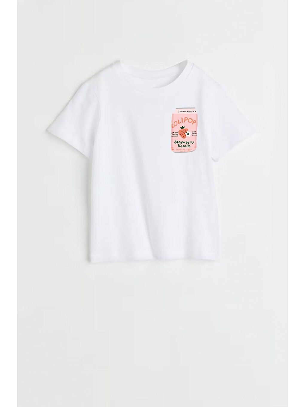 Ekru Unisex Bisiklet Yaka Baskılı Tshirt-1