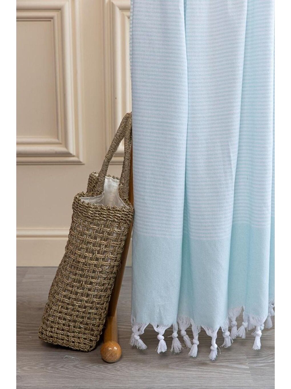 Mavi 2 Adet %100 Pamuk Peştemal Büşra BUZMAVISI/90X180-1