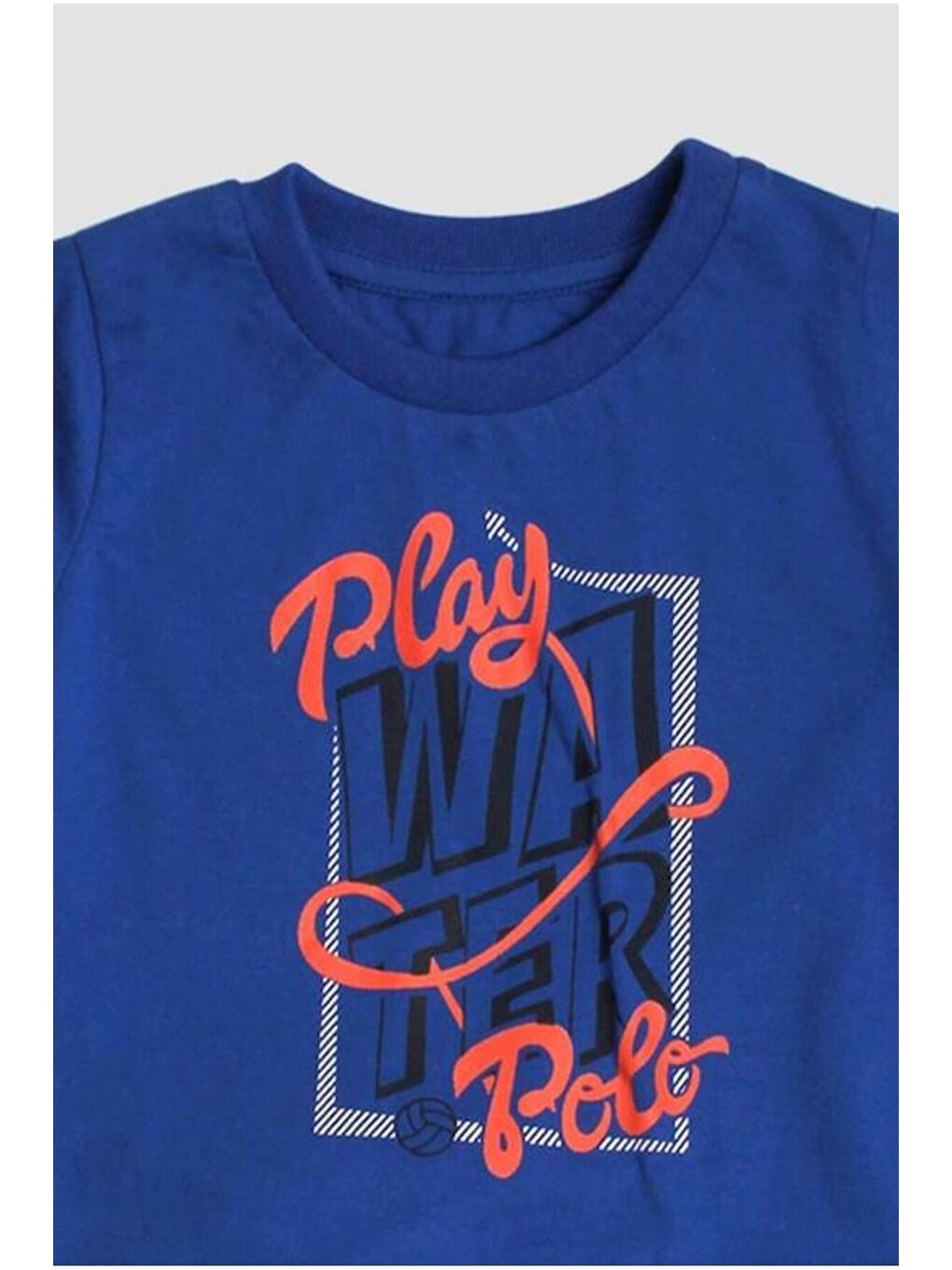 Mavi Play Polo Yazı Baskılı 2'li Tişört Alt Üst Takım-2