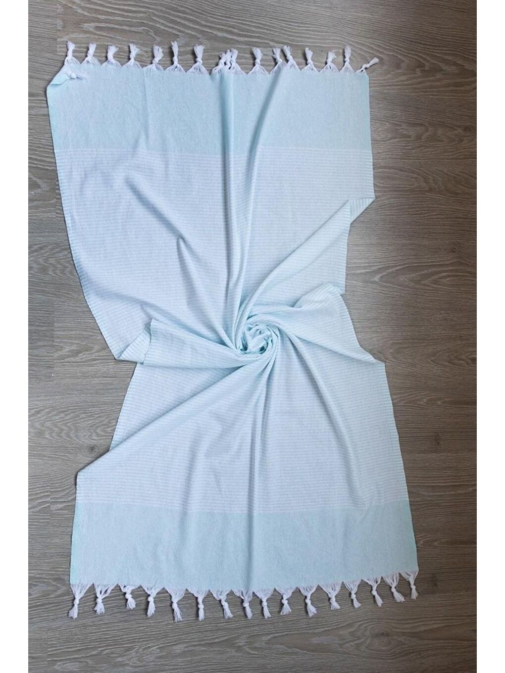 Mavi 2 Adet %100 Pamuk Peştemal Büşra BUZMAVISI/90X180-4