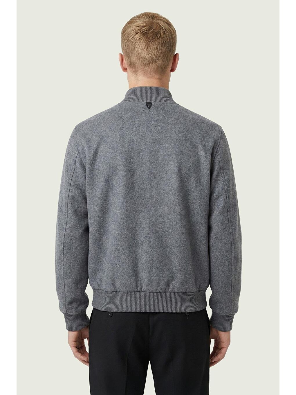 Giotelli Gri Regular Fit Yünlü Bomber Yaka Kaşe Erkek Mont-3