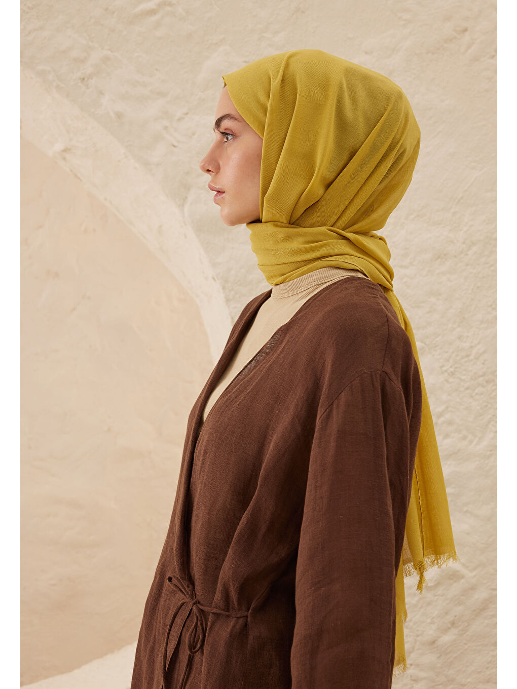 Mor İnce Pamuk Vual Şal Papatya-2