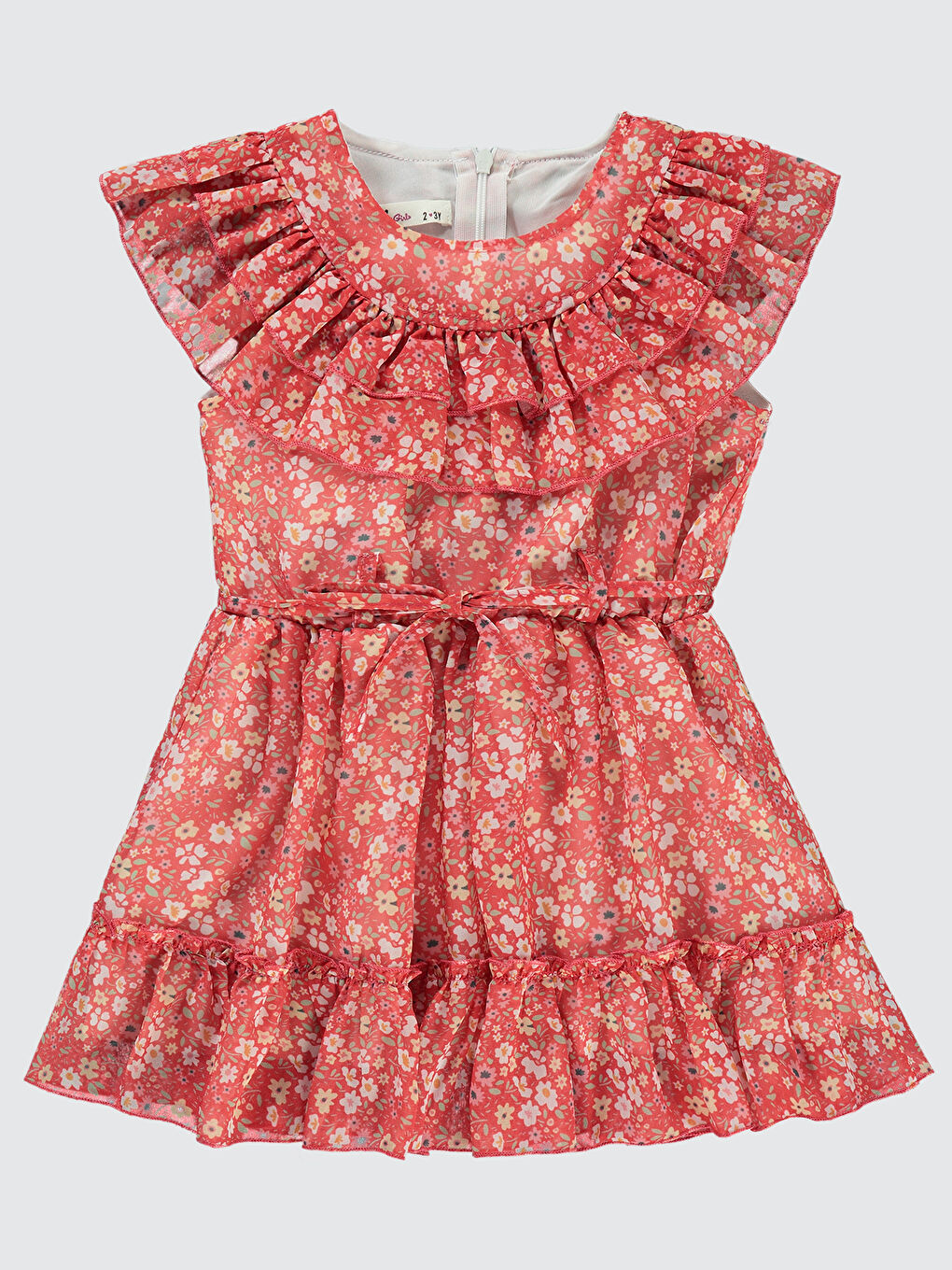 Girls Kız Çocuk Elbise 2-5 Yaş Mercan