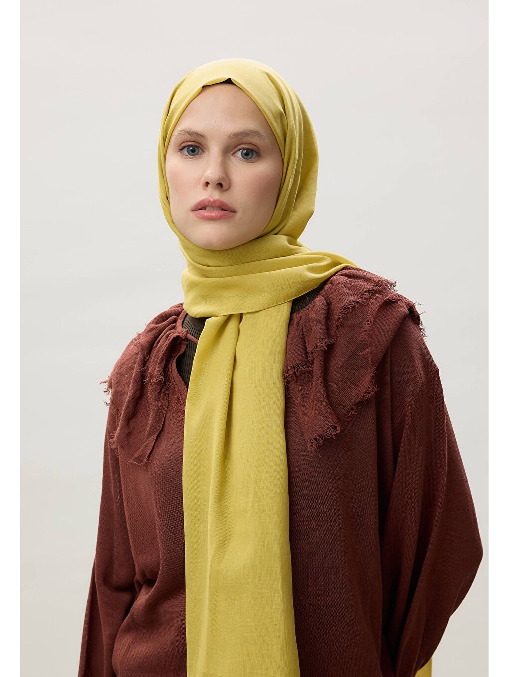 Mor İnce Pamuk Vual Şal Papatya-4