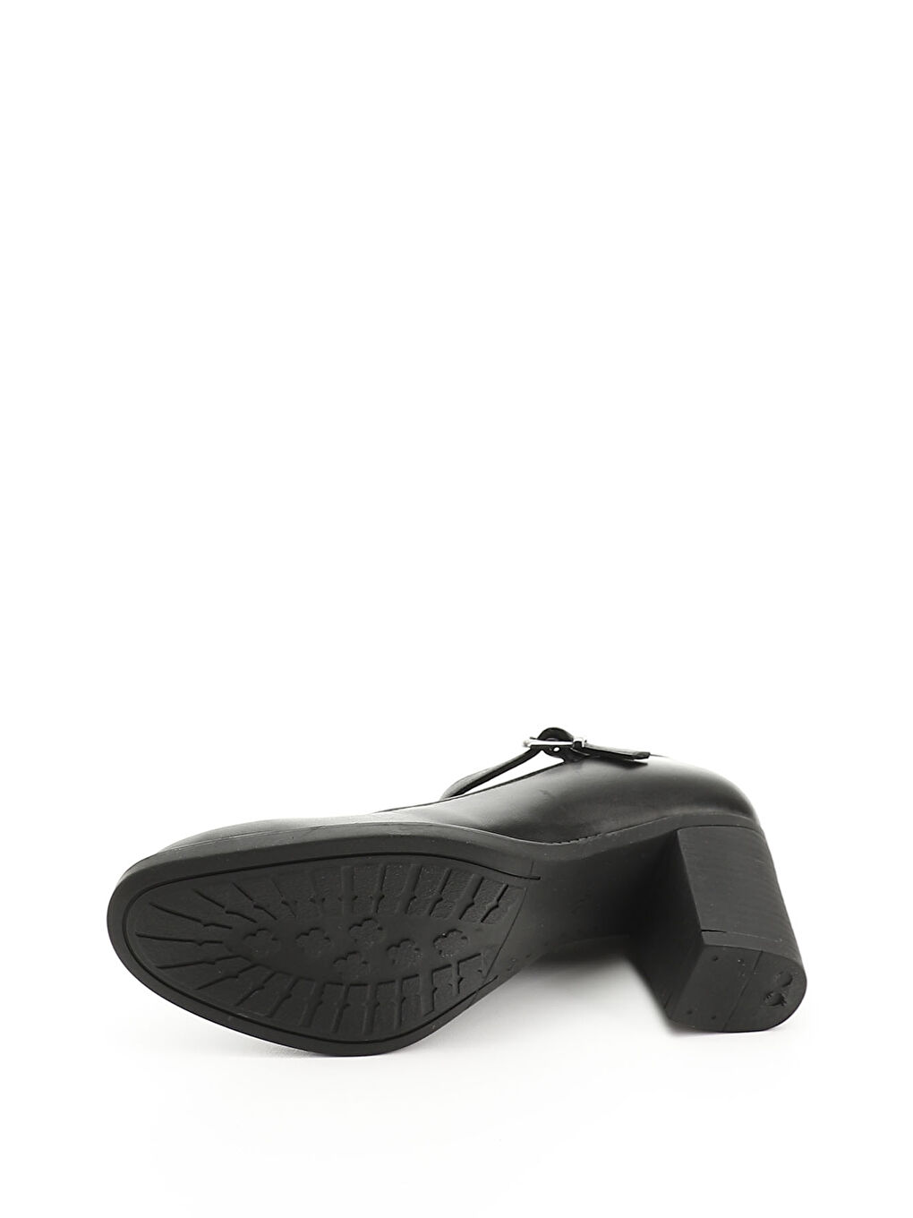 Mor Kadın ZÜMRÜT-SİYAH Kalın Topuklu Hakiki Deri Ayakkabı-3