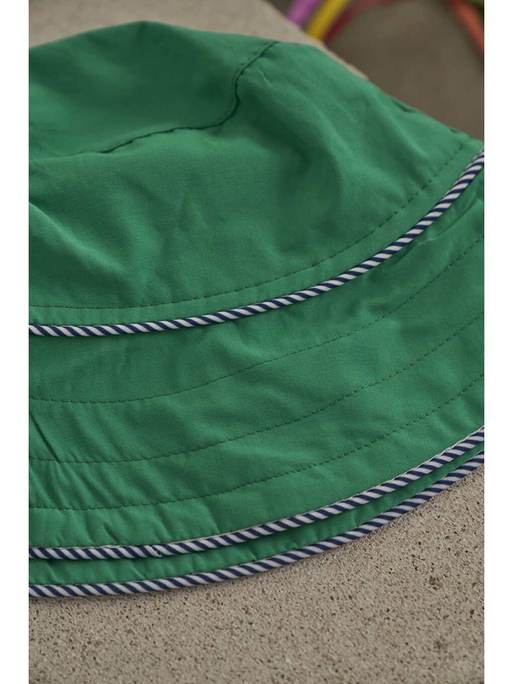 Yeşil Candy Summer Biyeli Poplin Şapka-4