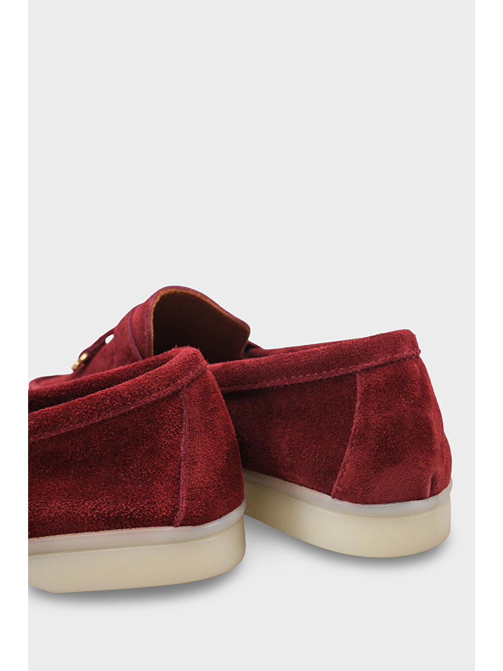 Bordo Vikki Hakiki Deri Kadın Loafer-5