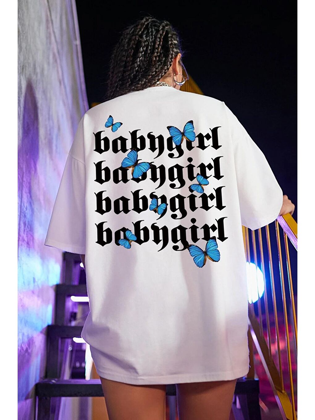 uyguntarz Beyaz Unisex Babygirl Baskılı Tasarım Tshirt - 1