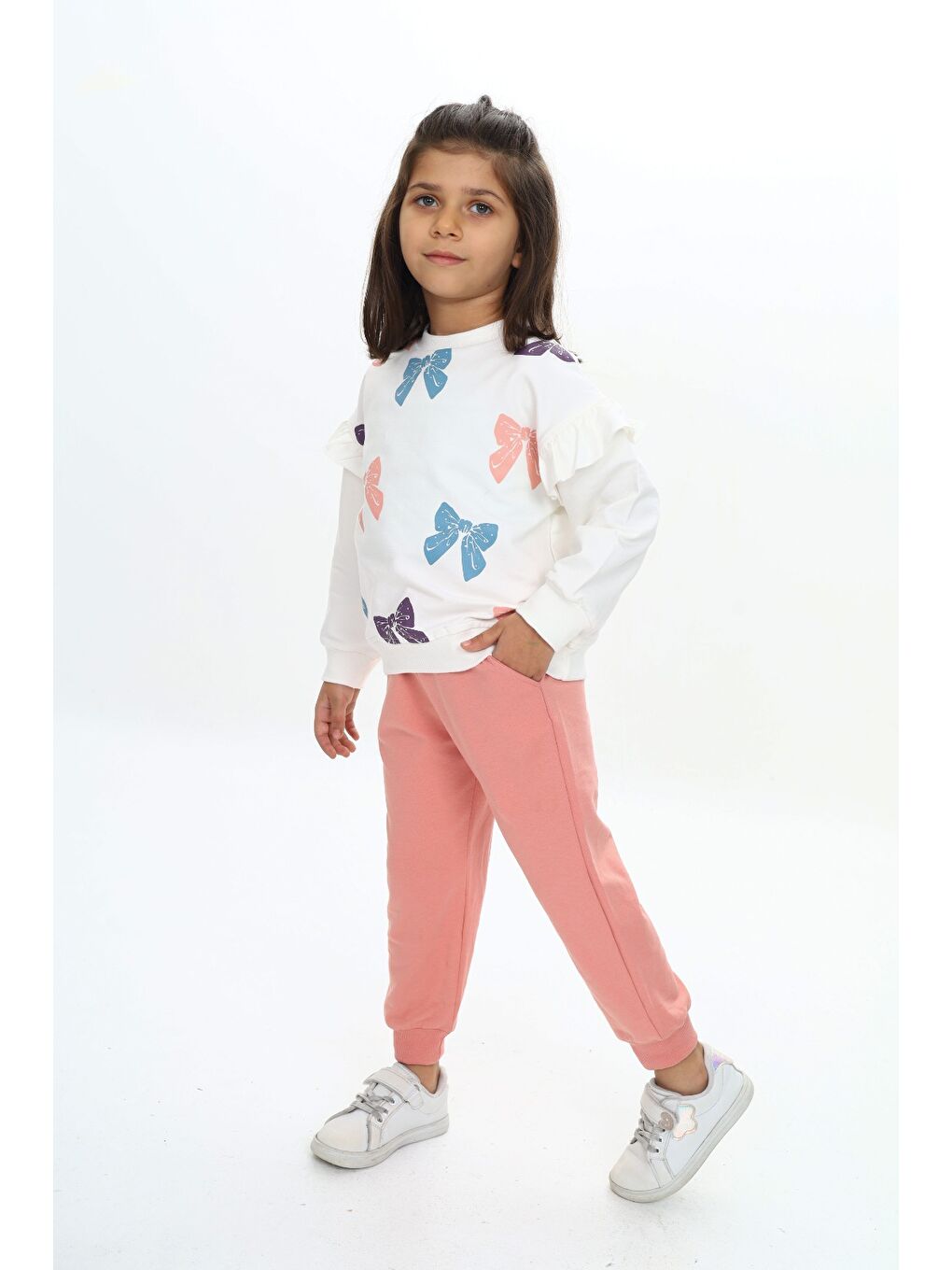Mercan Kız Çocuk Baskılı Eşofman Takım-1