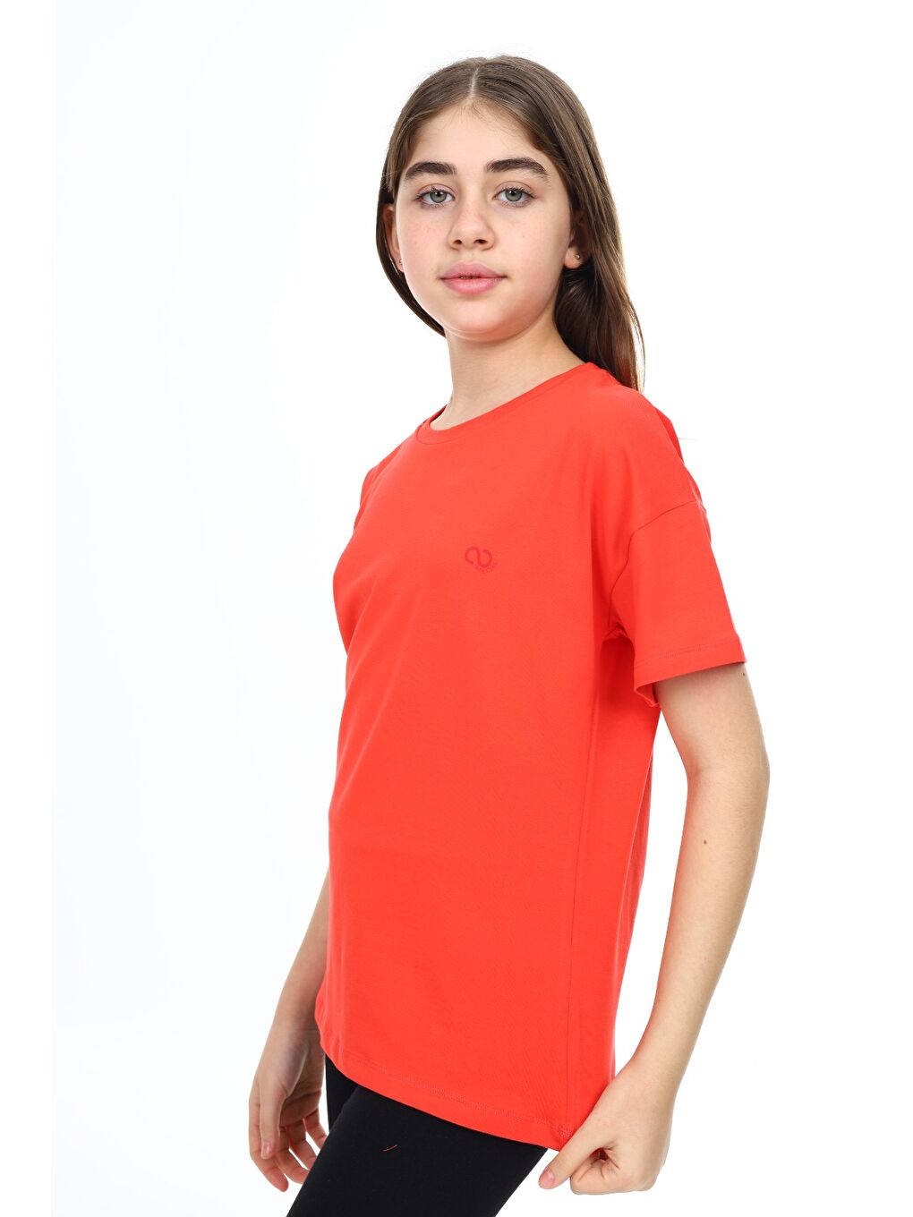 Kırmızı Kız Çocuk Baskılı Tişört-2