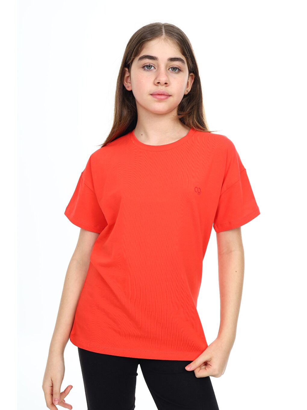 Kırmızı Kız Çocuk Baskılı Tişört-3