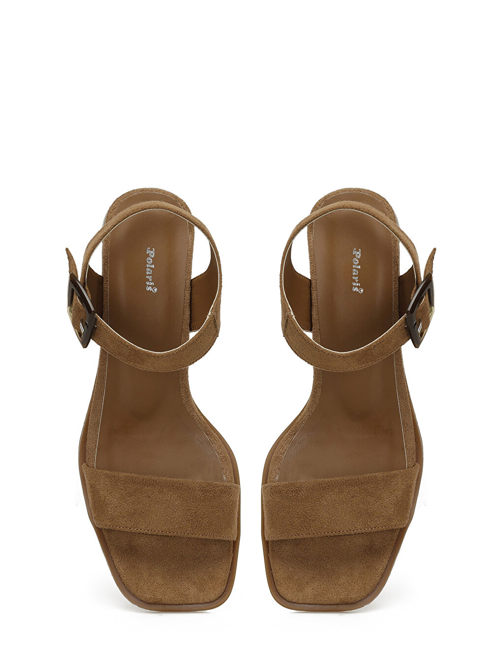 Kahverengi 325085S.Z 5FX Taba Kadın Topuklu Sandalet-3