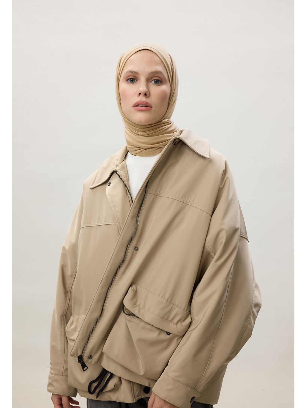 Penye Şal Koyu Bej-4