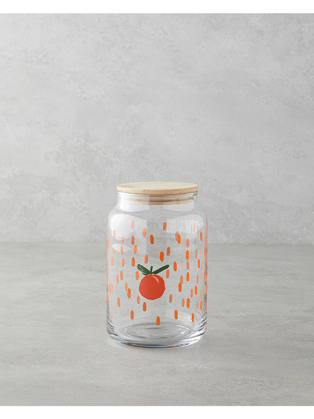 Renksiz Orange Cam Kavanoz 970 ml Şeffaf