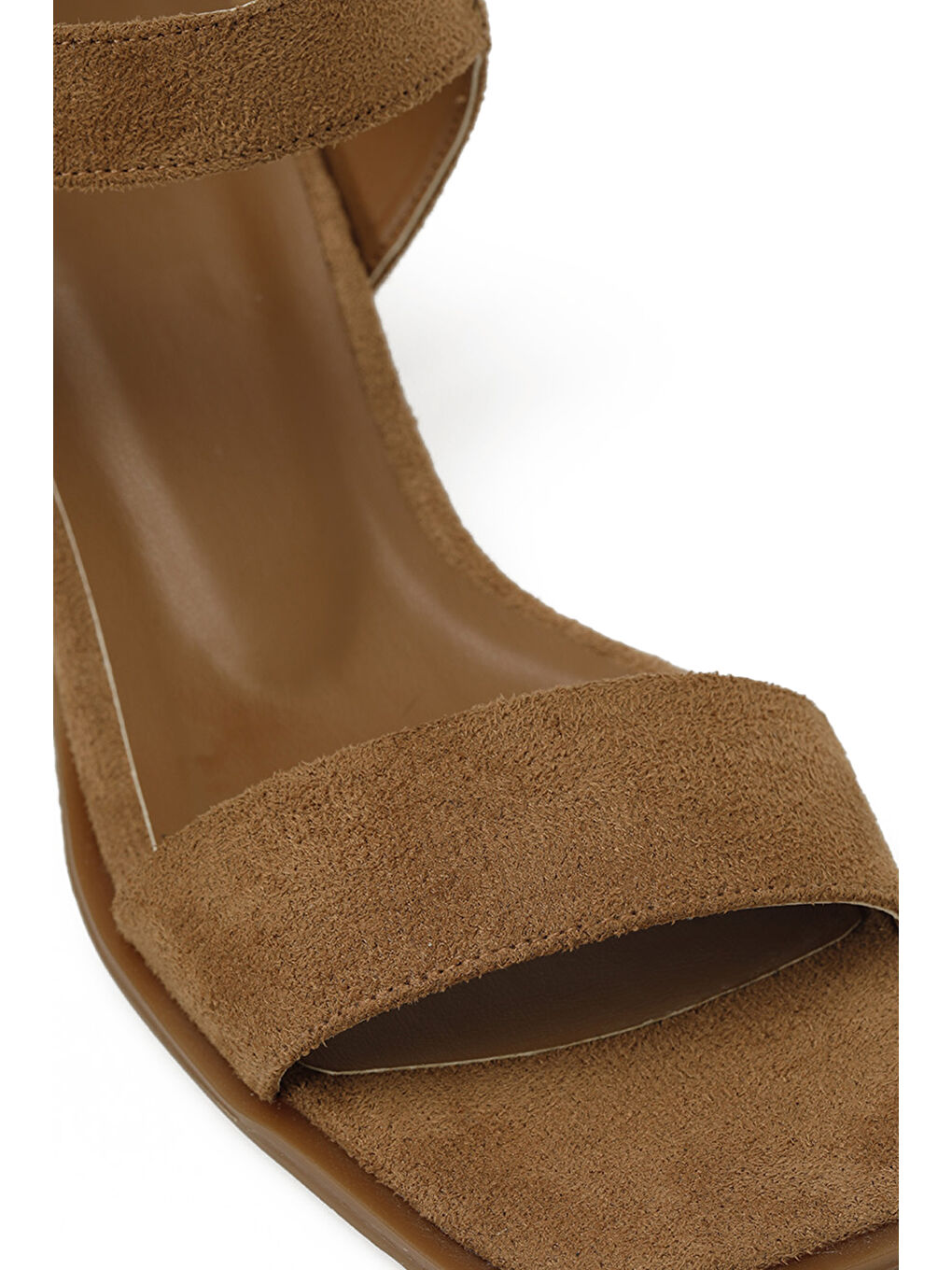 Kahverengi 325085S.Z 5FX Taba Kadın Topuklu Sandalet-6