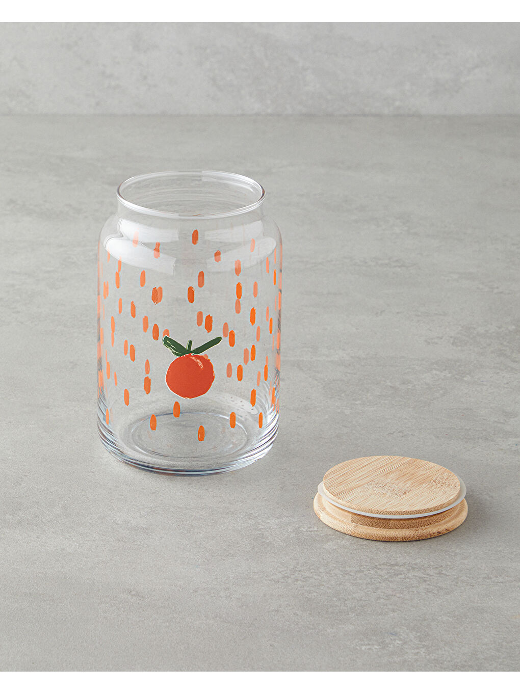 Renksiz Orange Cam Kavanoz 970 ml Şeffaf-1