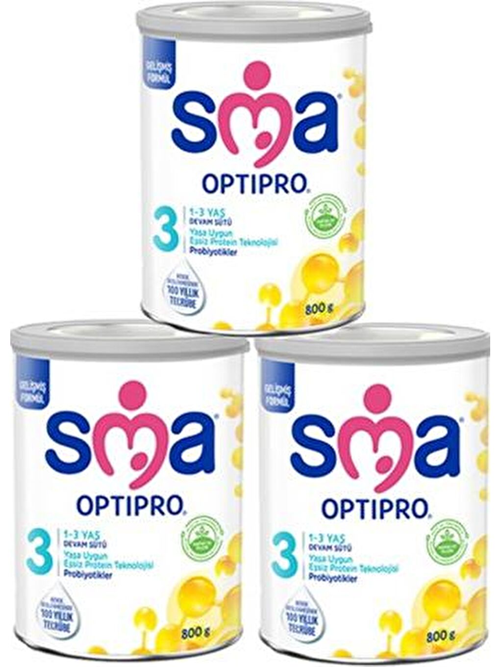 SMA Renksiz 3 Optipro Probiyotik Devam Sütü 800 gr x 3 Adet