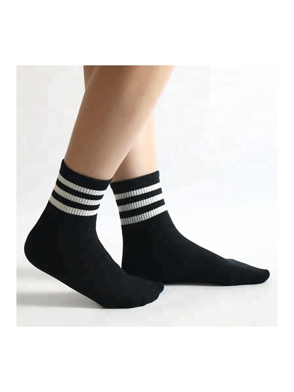 Karışık Unisex 5'li Çizgili Tenis Model Çorap - Ekstra Rahat Ve Esnek 5 Çift-2