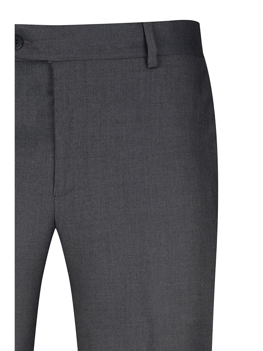 Gri Regular Fit Yandan Cepli Kumaş Pantolon-1