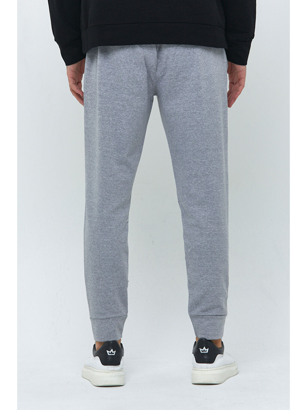 Gri Regular Fit İnce Erkek Büyük Beden Jogger Eşofman Altı SPR25EA81-2