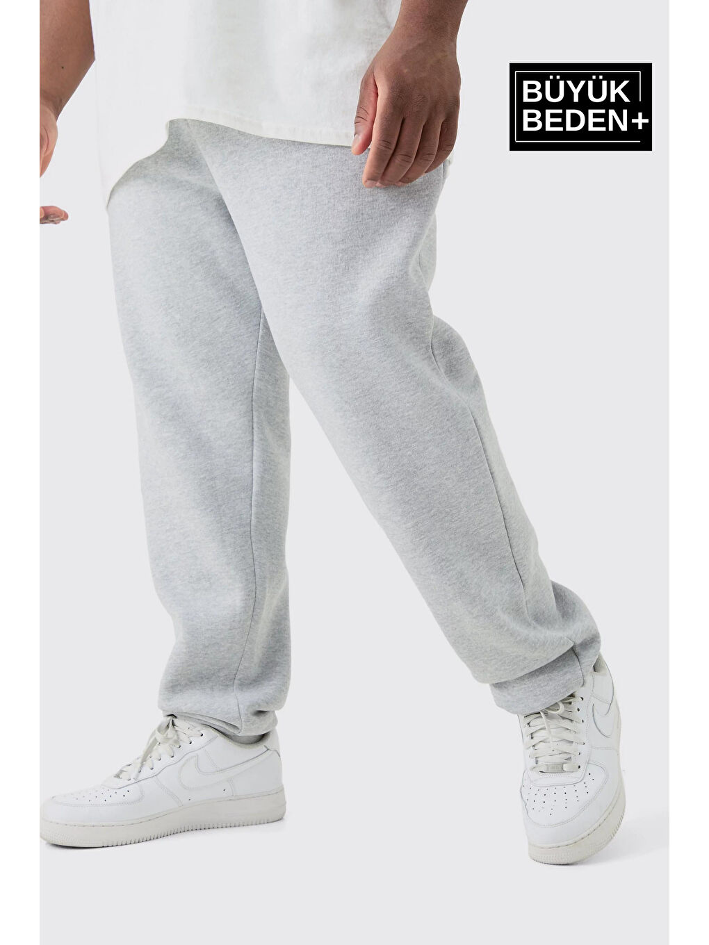 Lacivert Ikili Eşofman Büyük Beden Lastik Paça İnce Eşofman Altı SPR25BEA51-2-1