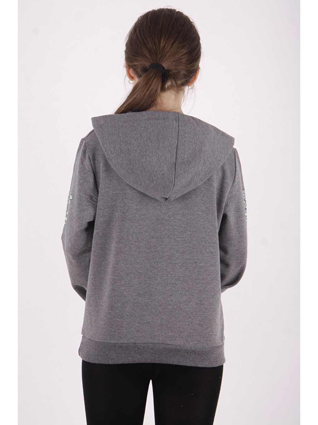 Antrasit Kız Çocuk Billie Eilish Baskılı Sweatshirt-2