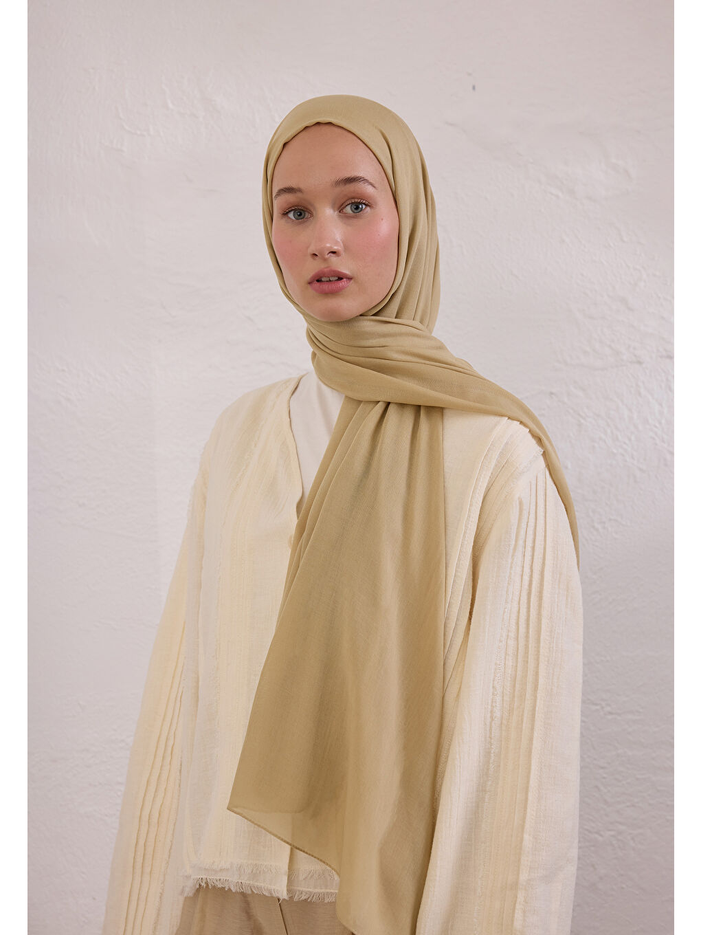 Sarı Soft Viskon Şal Sahra