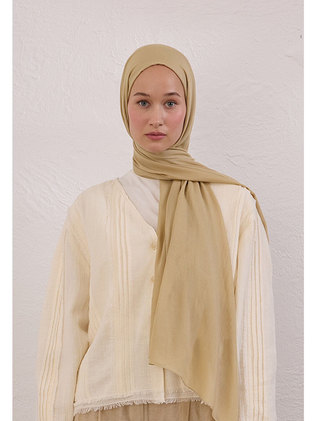 Sarı Soft Viskon Şal Sahra-3