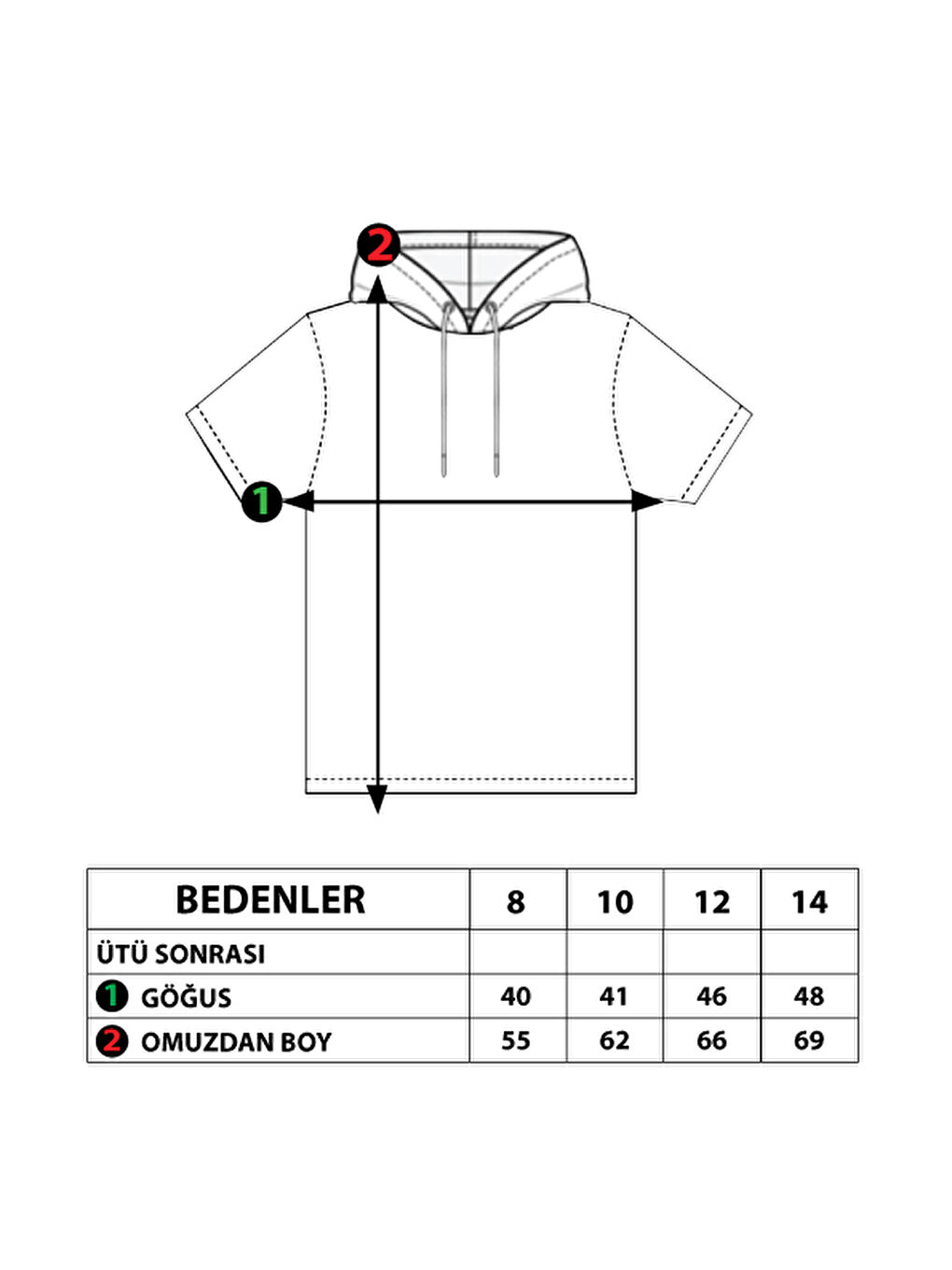 Beyaz Erkek Çocuk Kapüşonlu Garni Detaylı Tişört-1