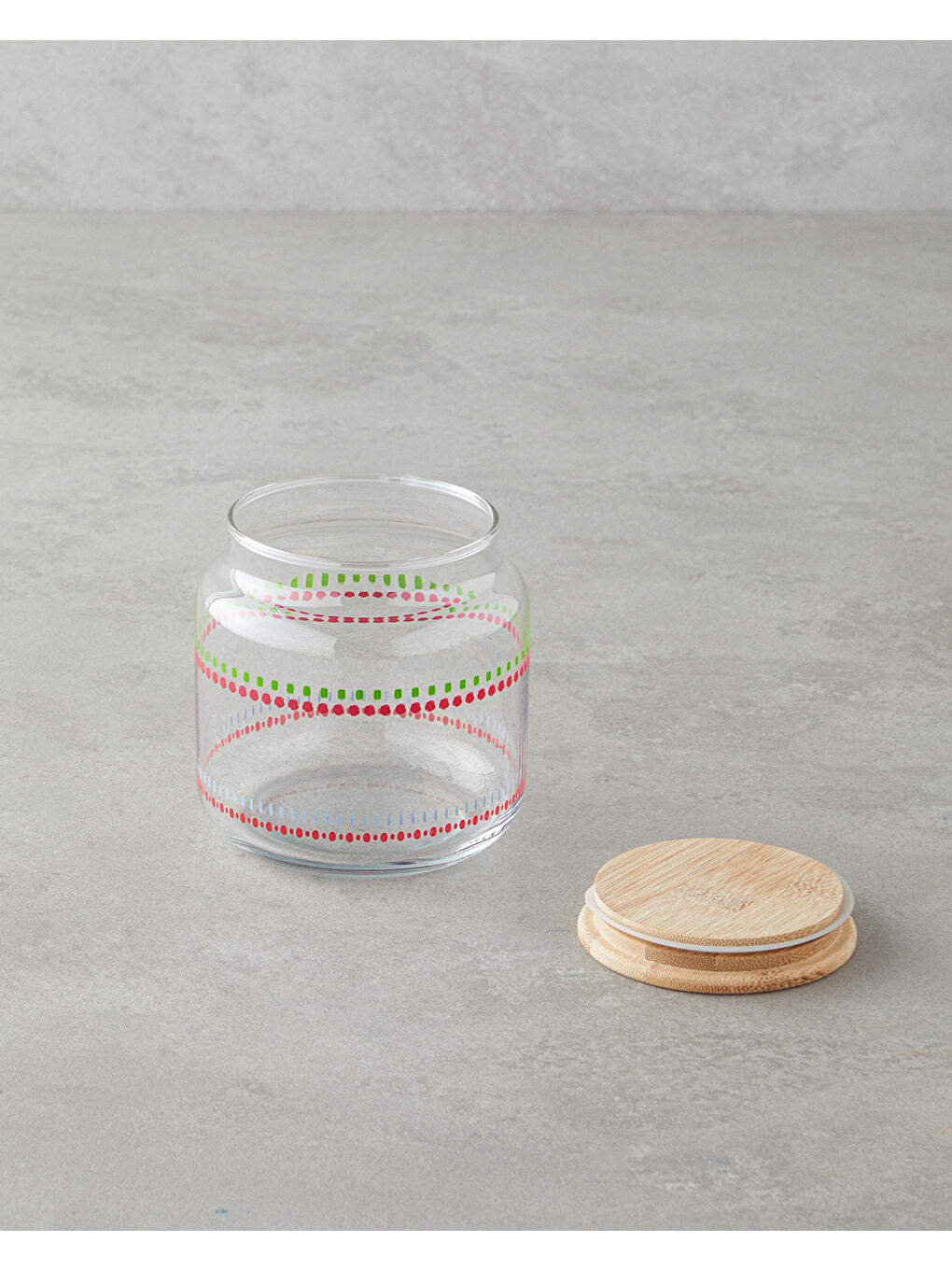 Renksiz Summer Line Cam Kavanoz 630 ml Şeffaf-1