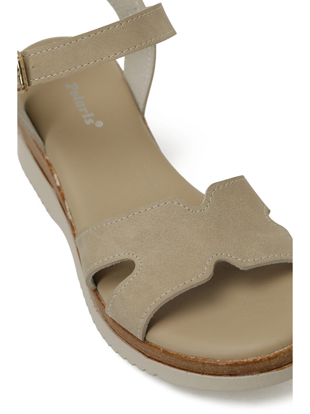 Bej 323596.Z 5FX Vizon Kadın Dolgu Topuk Sandalet-6