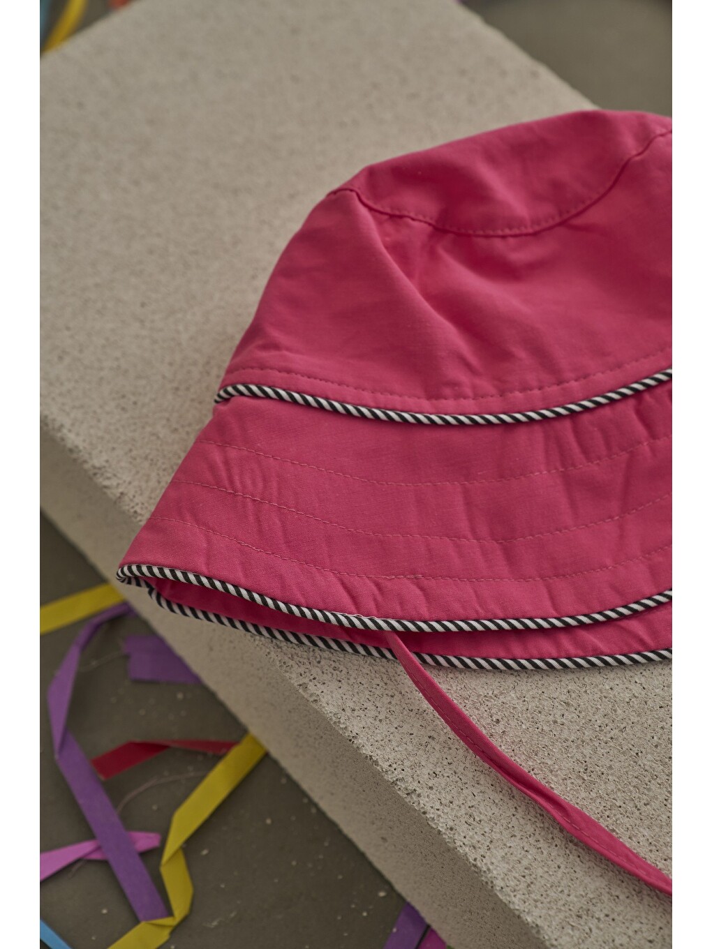 Pembe Candy Summer Biyeli Poplin Şapka-2