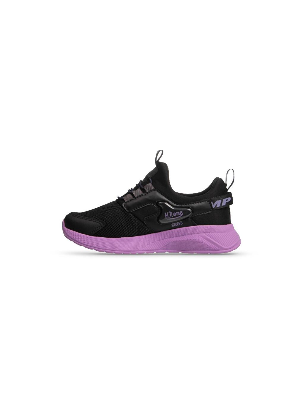 M.P ONE Siyah-Lila PlayWave Junior Çocuk Elastic Laces Siyah-Lila Sneaker - 1