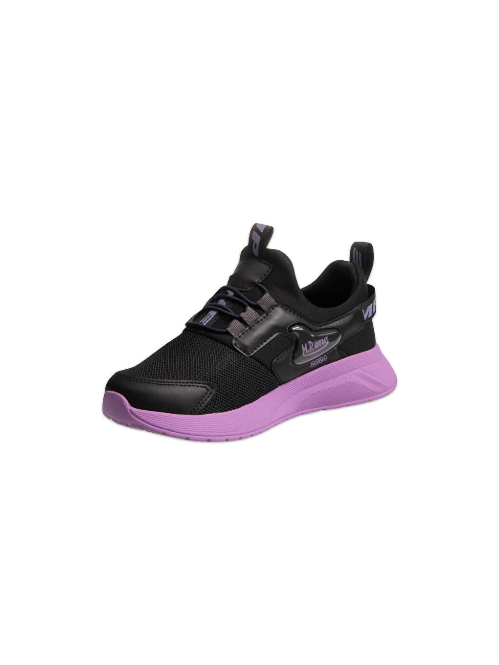 M.P ONE Siyah-Lila PlayWave Junior Çocuk Elastic Laces Siyah-Lila Sneaker - 3