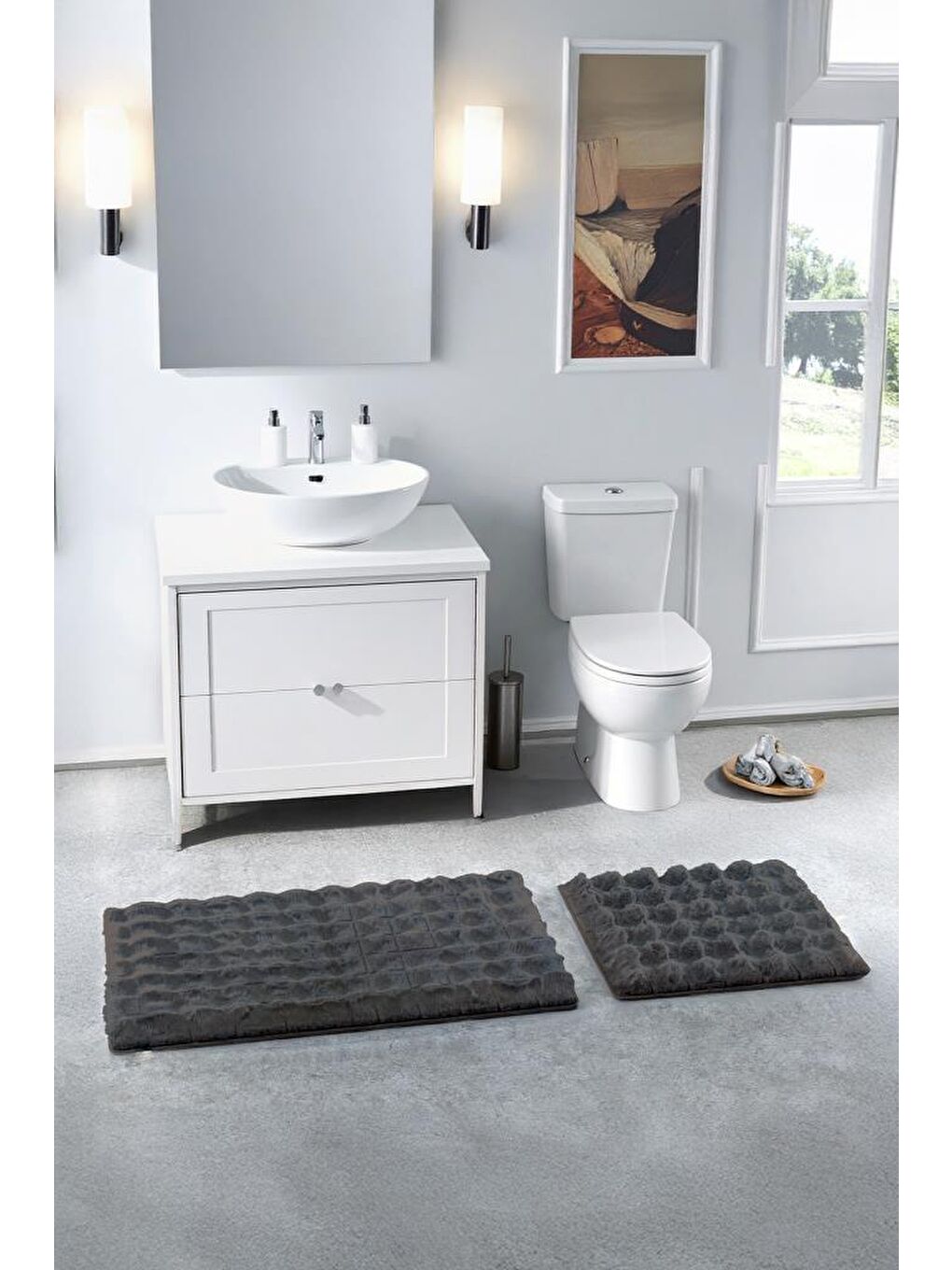 Venedik 2'li Klozet Takımı Antrasit