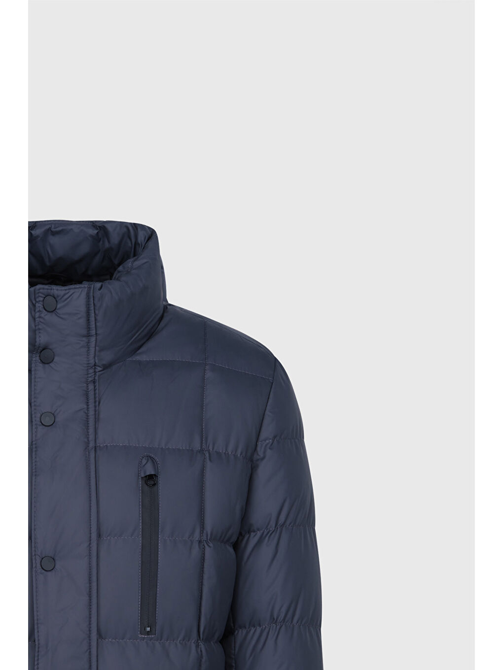 Erkek Antrasit Standart Fit Normal Kesim Dik Yaka Yan Cepli Mont-9