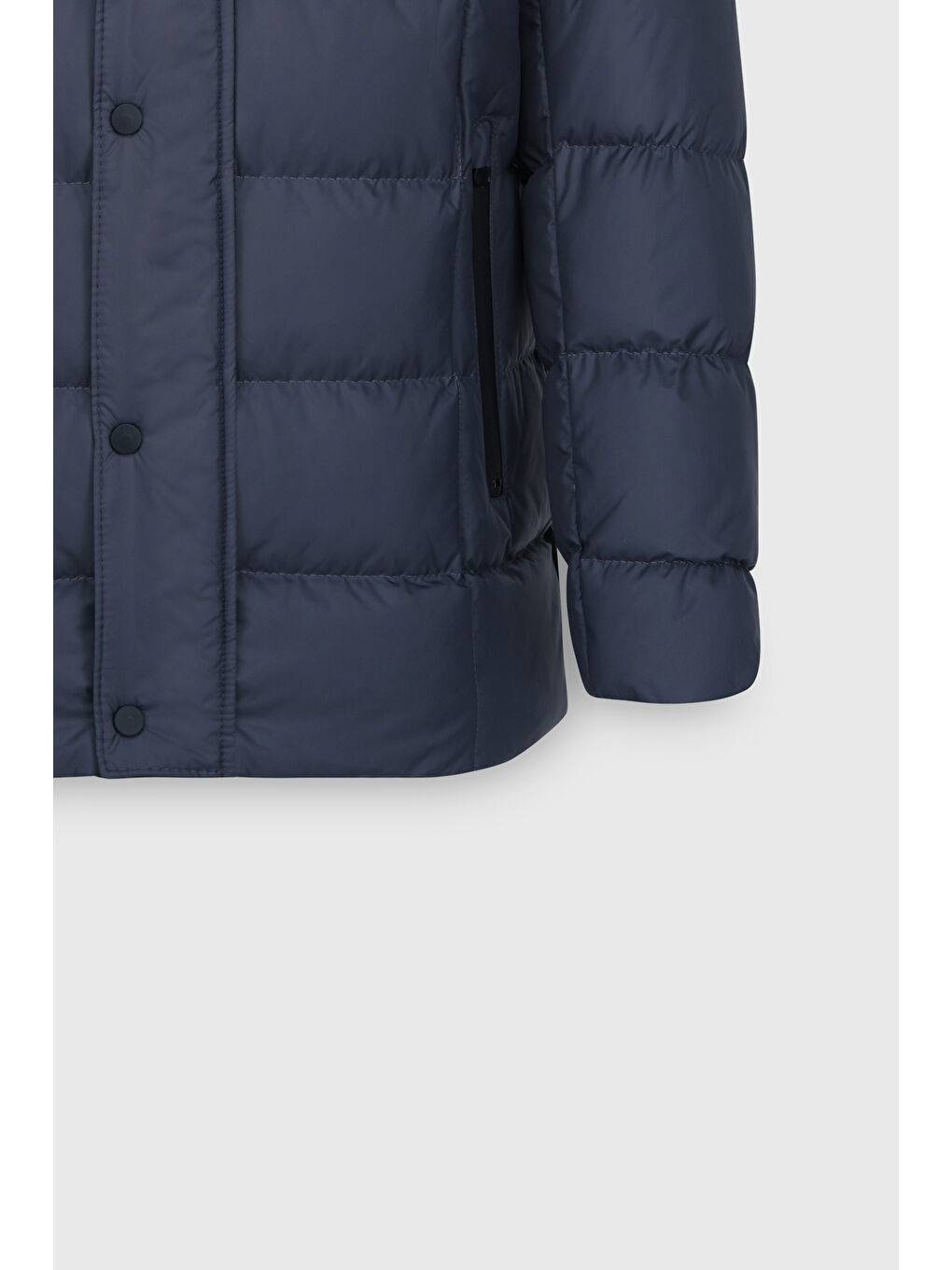 Erkek Antrasit Standart Fit Normal Kesim Dik Yaka Yan Cepli Mont-10