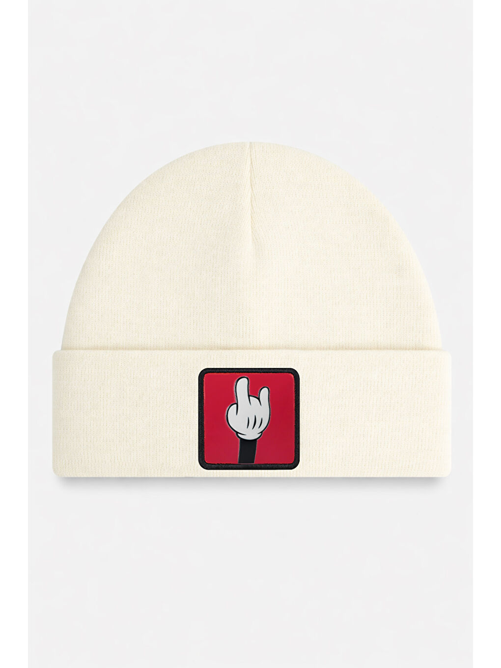 Ekru Parmak Logolu Off White Bere