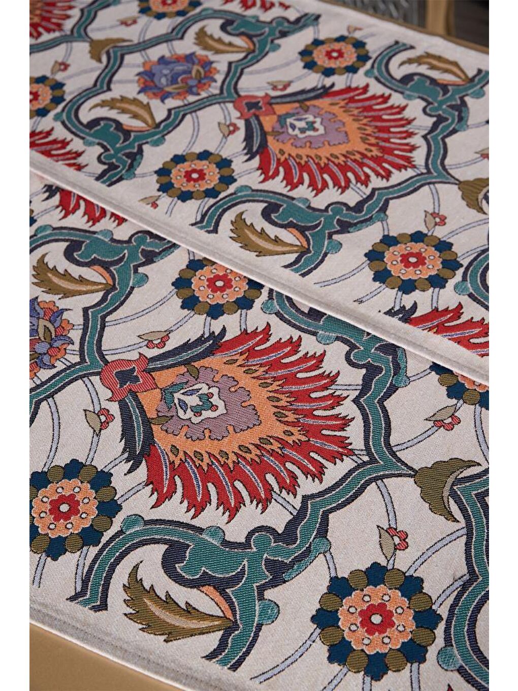 Karışık Ebruli 2li Lüks Runner 45x140 Cm-4