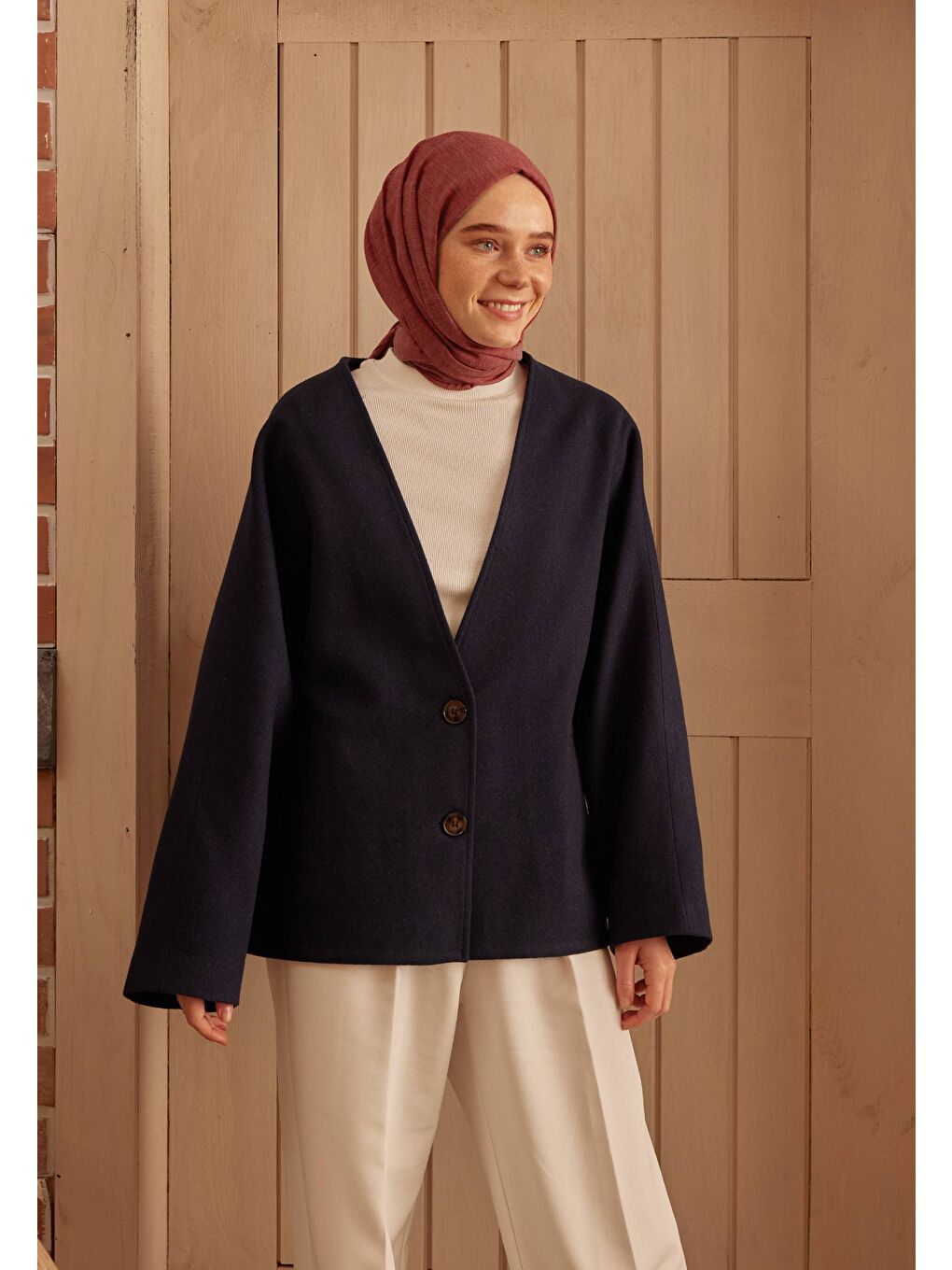 Kırmızı Cozy Pamuk Şal Vişne-1