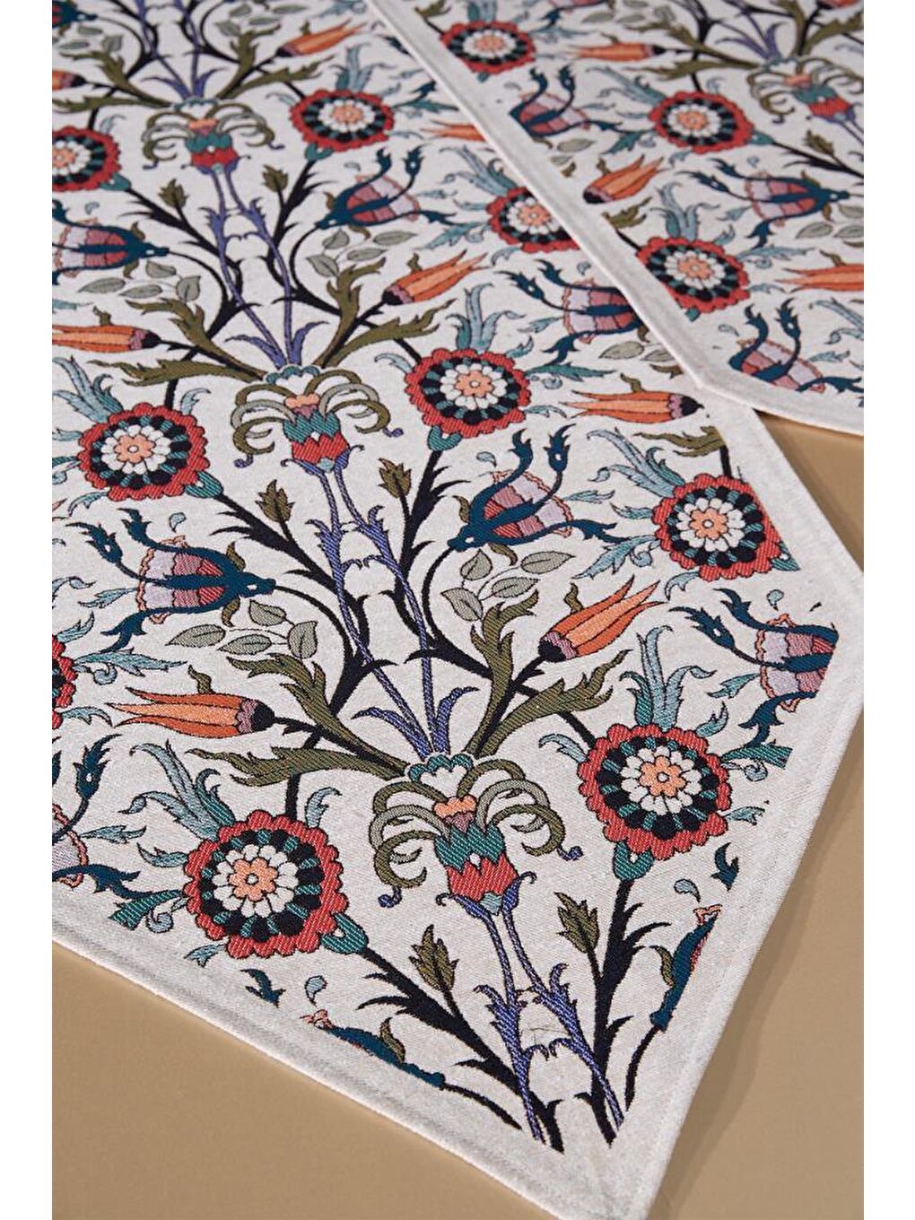 Karışık Gülsüm 2li Lüks Runner 45x140 Cm-1