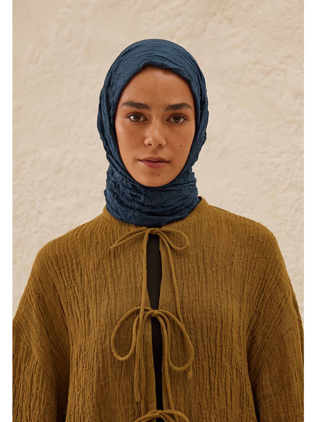 Vual Crash Şal Koyu Mavi-3